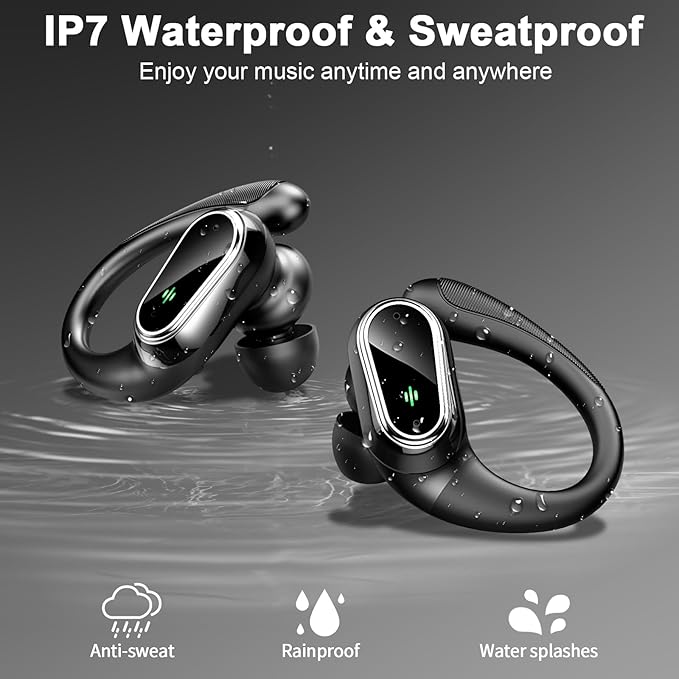 SportFit Bluetooth Earbuds 50Hr Playtime IP7 Waterproof