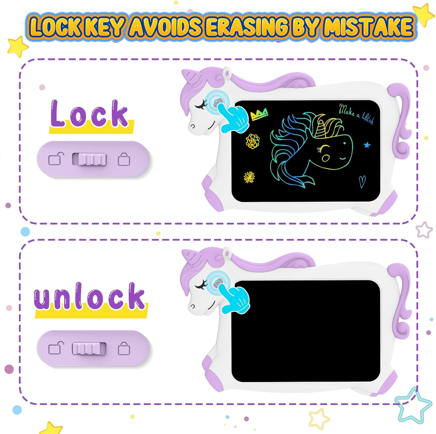 Unicorn Magic LCD Doodle Board for Kids