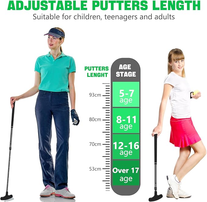 Dual-Sided Golf Putter Set with Adjustable Length