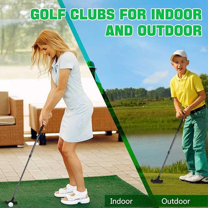 Dual-Sided Golf Putter Set with Adjustable Length
