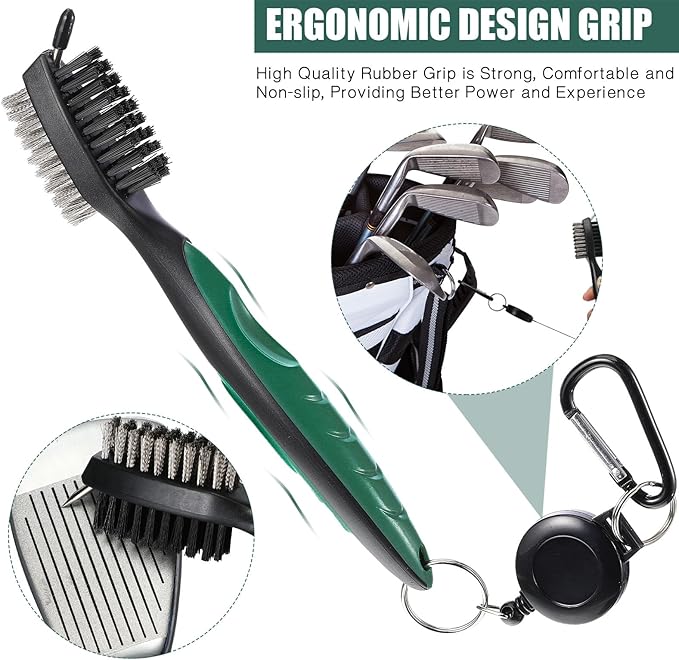 Green Golf Enthusiast 5-Piece Cleaning Set