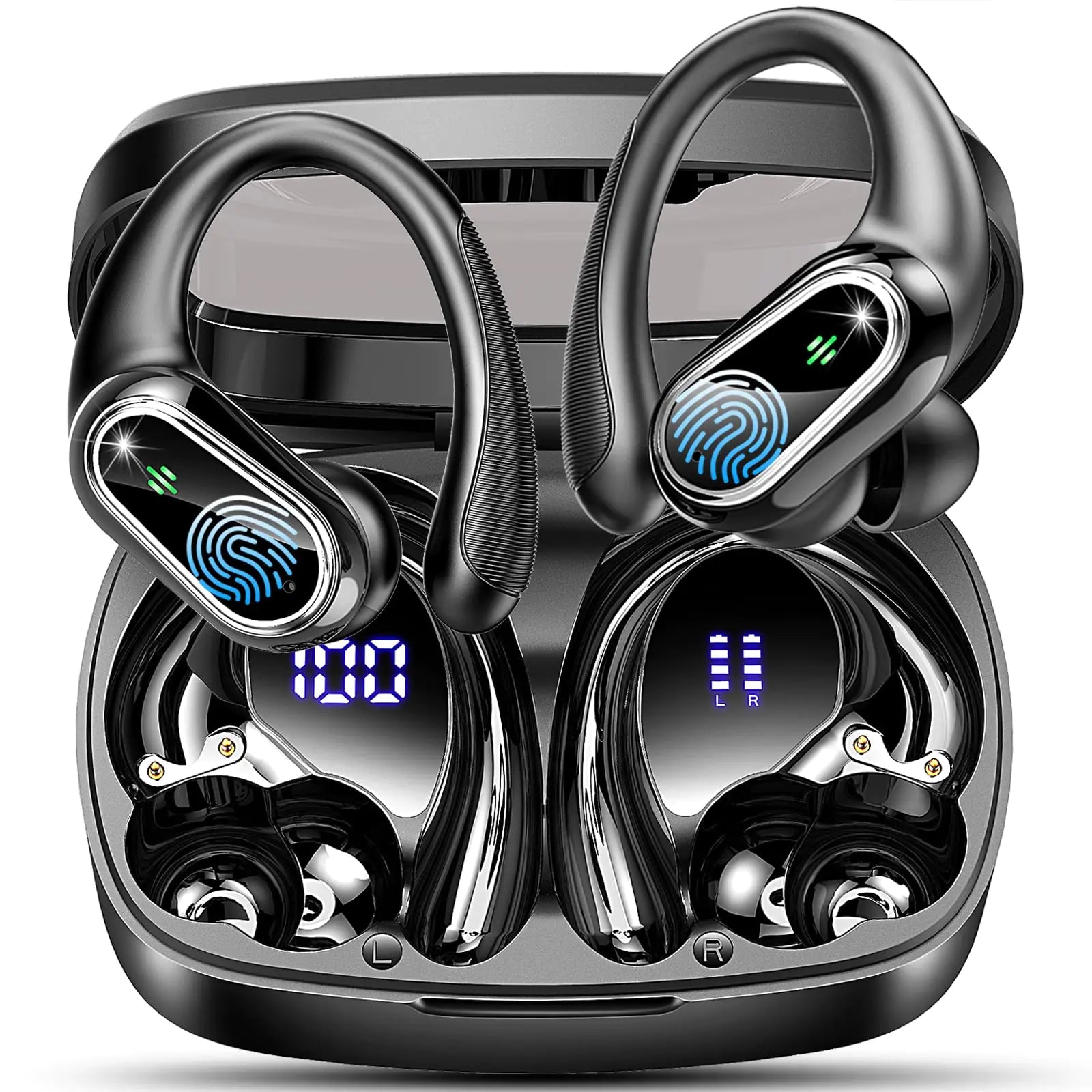 SportFit Bluetooth Earbuds 50Hr Playtime IP7 Waterproof