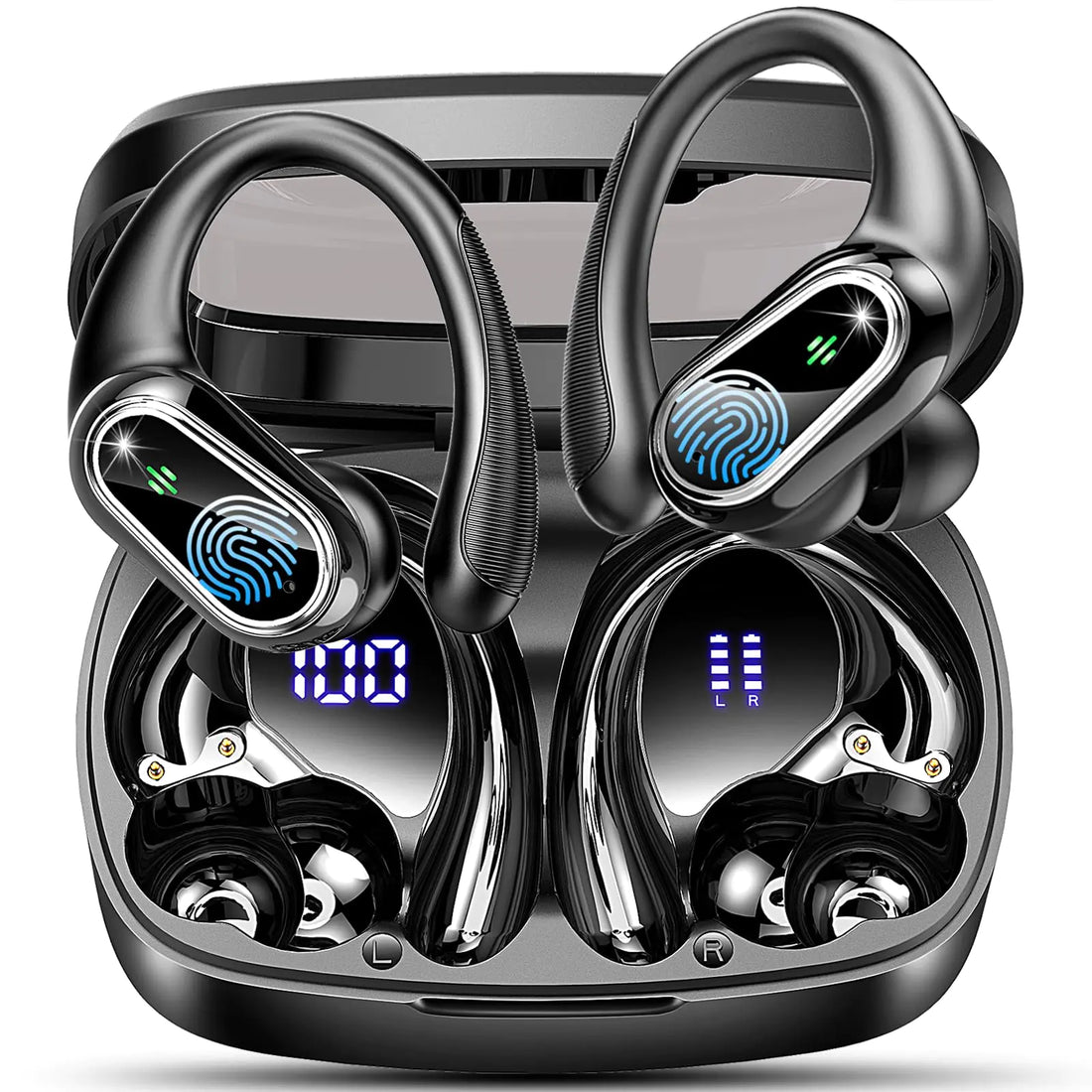 SportFit Bluetooth Earbuds 50Hr Playtime IP7 Waterproof