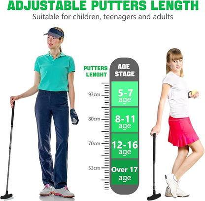 Dual-Sided Golf Putter Set with Adjustable Length