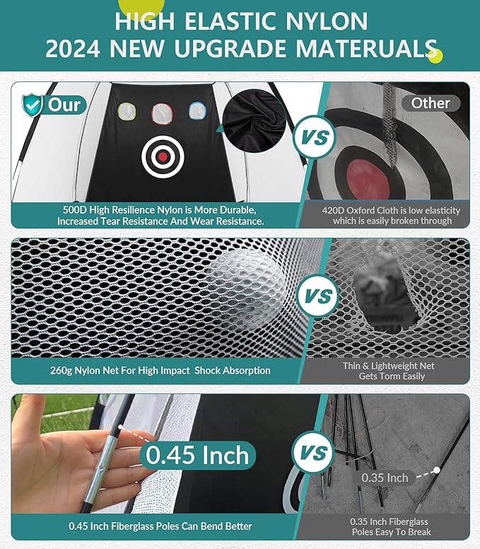 10x7ft Complete Golf Training Net Set