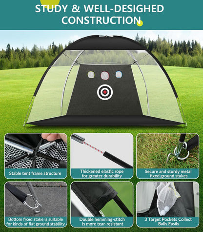 10x7ft Complete Golf Training Net Set